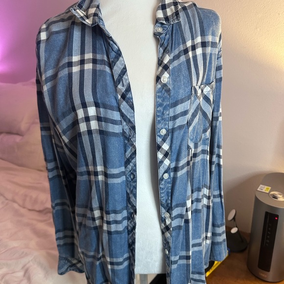 RAILS L DENIM BLUE FLANNEL - Picture 2 of 4